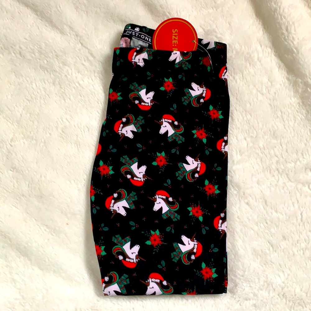 NWT Christmas Unicorn Leggings!!